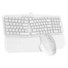 KIT TECLADO Y MOUSE ACTECK CREATOR ULTRA CONFORT MK650 / INALAMBRICO / MEMBRANA / ERGONOMICO / REPOSABRAZOS / BLANCO / AC-939874