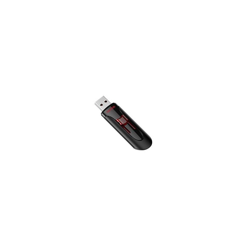 MEMORIA SANDISK 128GB USB 3.0 CRUZER GLIDE Z600 NEGRO C/ROJO SDCZ600-128G-G35