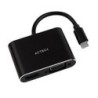 ADAPTADOR ACTECK SHIFT PLUS AV420 / USB C - HDMI VGA / 4K / 10 CM / NEGRO / AC-934657