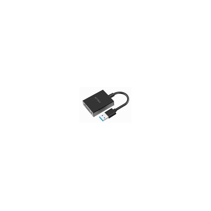 ADAPTADOR ACTECK SHIFT PLUS AV410 / VIDEO USB 3.0 / USB A VGA / MACHO A HEMBRA / NEGRO / AC-937108