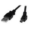 CABLE ADAPTADOR 1M USB A MACHO A MINI USB B MACHO ACODADO EN NGULO HACIA ARRIBA PARA TELFONOS TABLETS DISPOSITIVOS MVILES - STAR
