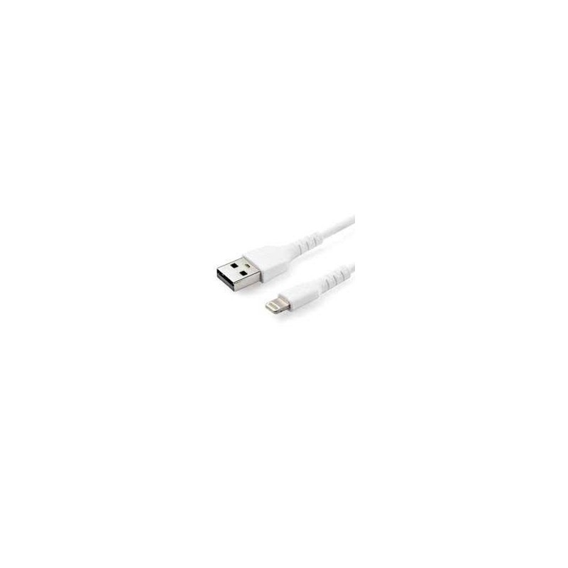 CABLE DE CARGA DE 1M USB A LIGHTNING - CABLE LIGHTNING CERTIFICADO MFI APPLE - CABLE LIGHTNING DE SERVICIO PESADO - BLANCO - STA