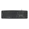 TECLADO ALAMBRICO RESISTENTE A SALPICADURAS Y DERRAMES TECLAS DE MEMBRANA CONECTOR USB PERFECT CHOICE - NEGRO
