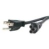 CABLE DE CORRIENTE DE 1.8M ESTANDAR PARA LAPTOP - 18AWG - NEMA 5-15P A C5 - MICKEY MOUSE - CABLE DE ALIMENTACION PARA LAPTOP - S