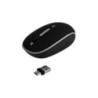 MOUSE INALAMBRICO OPTICO ERGONOMICO 1000 DPI RECEPTOR DUAL (USB Y TIPO C) SILENCIOSO PERFECT CHOICE WHISPER - NEGRO