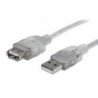 CABLE USBMANHATTAN336314 V2.0 EXT. 1.8M PLATA