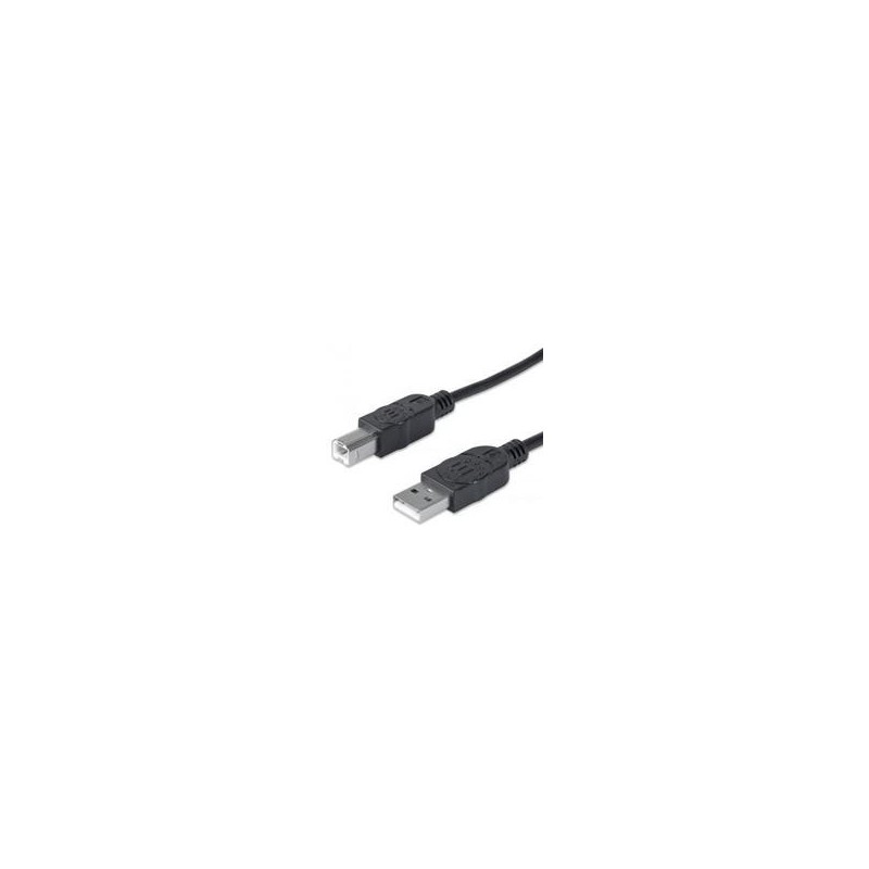 CABLE USBMANHATTAN33382 V2.0 A-B  3.0M NEGRO