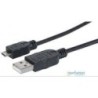 CABLE USBMANHATTAN307178 V2 A-MICRO B BOLSA PVC 1.8M NEGRO
