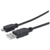 CABLE USBMANHATTAN307161 V2 A-MICRO B BOLSA PVC 1.0M NEGRO