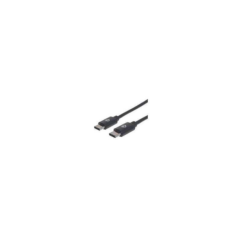 CABLE USBMANHATTAN354868-C V2.0 C-C 0.5M NEGRO  60W 480MBPS