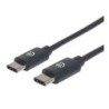 CABLE USBMANHATTAN354868-C V2.0 C-C 0.5M NEGRO  60W 480MBPS